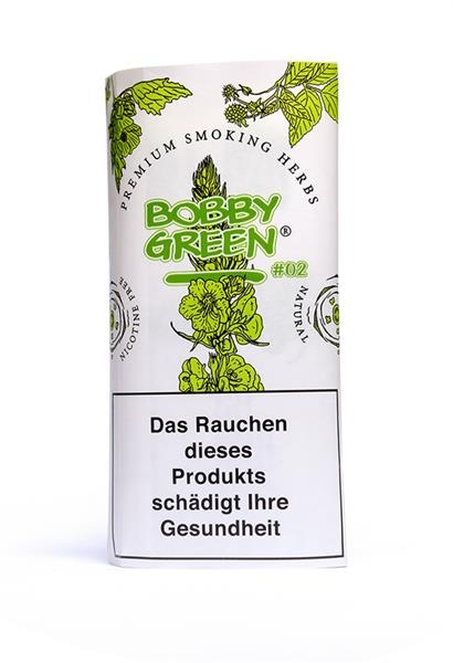 BOBBY GREEN #02 Premium Smoking Herbs Kräutermischung-Tabakersatz, 25g (E-KVP € 10,95)